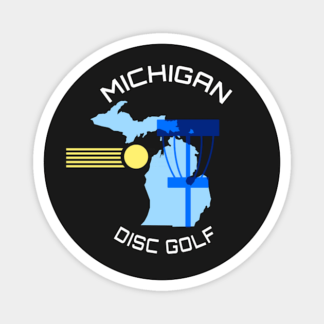 Michigan Disc Golf - Light Blue Shape Magnet by grahamwilliams